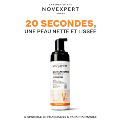 NOVEXPERT - Flash eclat mousse nettoyante 150 ml | UNIKA