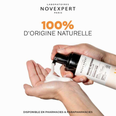 NOVEXPERT - Flash eclat mousse nettoyante 150 ml | UNIKA