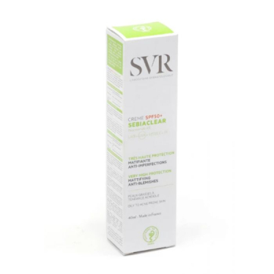 SVR - Sebiaclear spf 50+ creme 40 ml | UNIKA