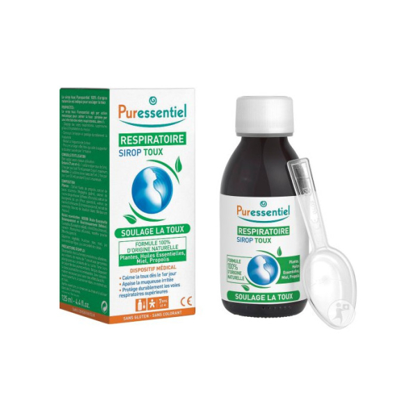 PURESSENTIEL - Respiratoir sirop toux 125 ml