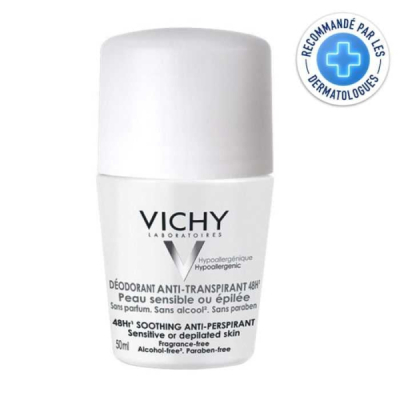 VICHY - Deodorant anti transpirant 48h bille peau sensible