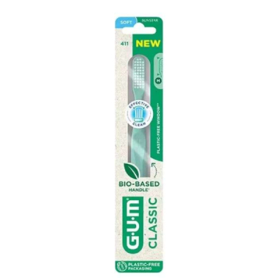 GUM - Brosse a dents classique souple ref 411 | UNIKA
