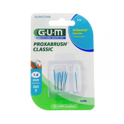 GUM - Recharge brosettes extra fines par 8 unites 1.6 mm ref