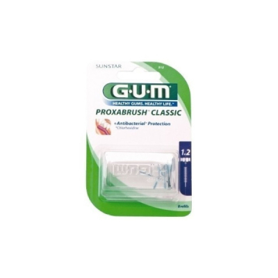 GUM - Recharge brosettes extra fines par 8 unites 1.2 mm ref