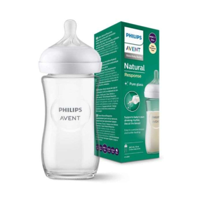 AVENT - Biberon natural en verre 240 ml 1mois+ 8 oz | UNIKA