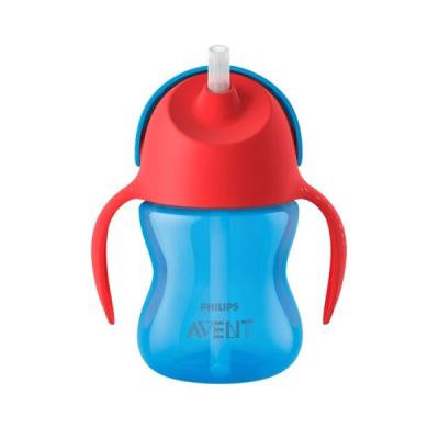 AVENT - Tasses a paille 200 ml / 7oz 9m+ bleu | UNIKA