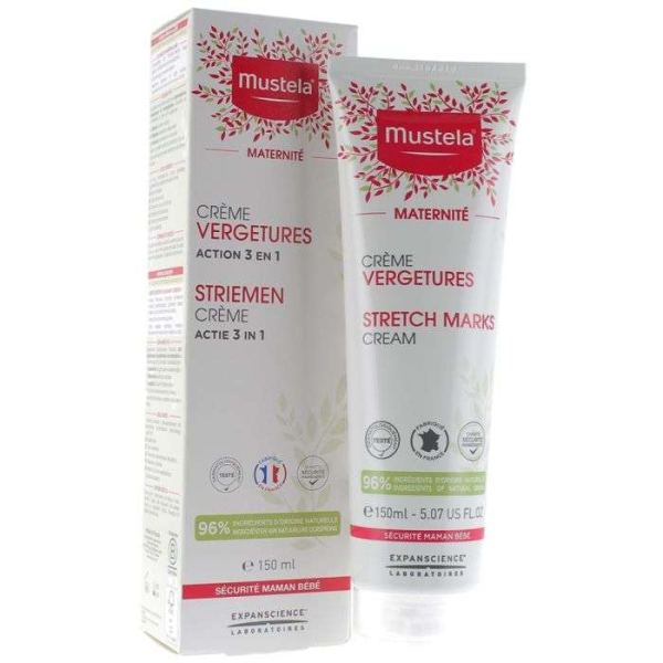 MUSTELA - Creme prevention vergetures 3 en 1 - tube de 150 ml