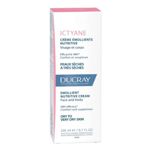 DUCRAY - Ictyane creme emolliente nutritive visage et corps 200 ml