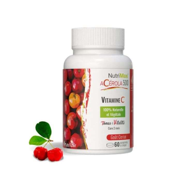 NUTRIMAX - Acerola 500 vitamine c 60 comprimes