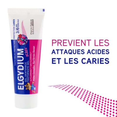 ELGYDIUM - Dentifrice enfants grenadine 3-6 ans 50 ml