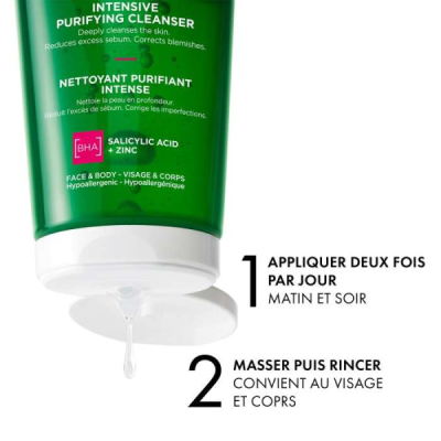 VICHY - Normaderm gel purifiant intense peau grasse et 200 ml