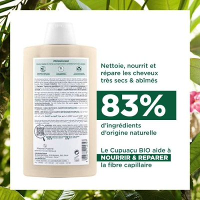 KLORANE - Shampoing au cupuacu bio 400ml | UNIKA