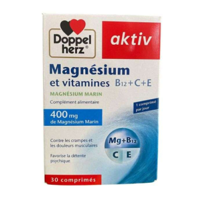 DOPPELHERZ - Aktiv magnesium et vitamines b12+c+e 30