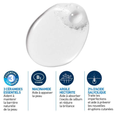 CERAVE - Gel moussant anti imperfections 236 ml | UNIKA