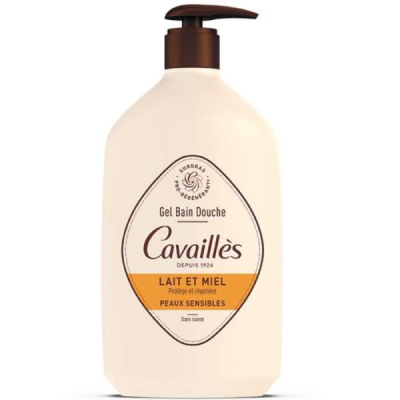 ROGE CAVAILLES - Gel bain et douche lait et miel 1l | UNIKA