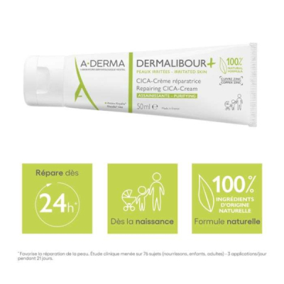 A-DERMA - Dermalibour + cica creme reparatrice 50 ml | UNIKA