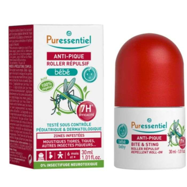 PURESSENTIEL - Anti pique roller repulsif bebe 30 ml
