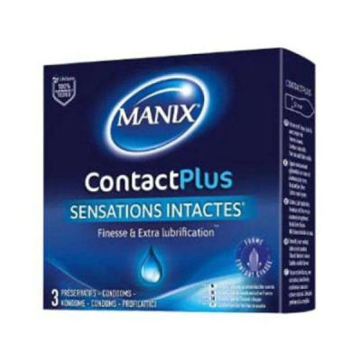 MANIX - Contact plus sensation intacte 3 preservatifs