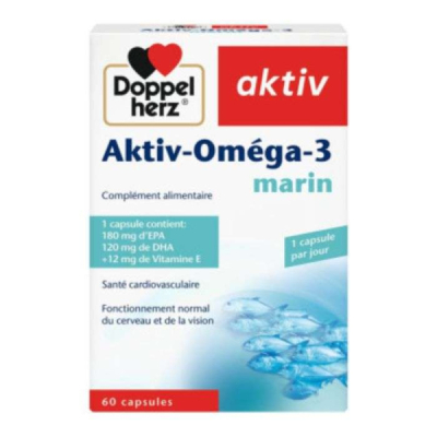 DOPPELHERZ - Aktiv omega 3 marin 60 capsules | UNIKA