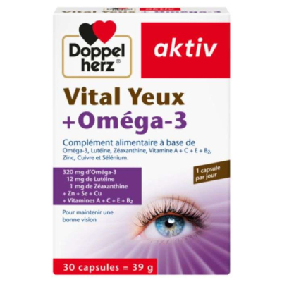DOPPELHERZ - Aktiv vital yeux + omega3 30 capsules | UNIKA