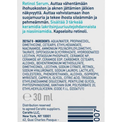 CERAVE - Serum resurfacant au retinol 30 ml | UNIKA