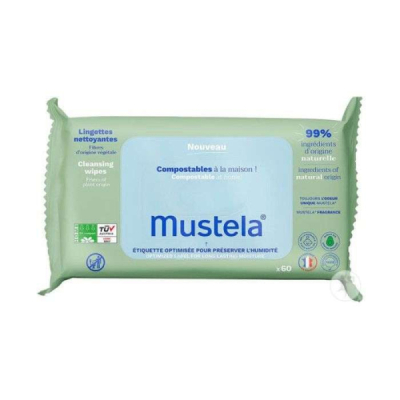 MUSTELA - Lingettes nettoyantes * 60 | UNIKA