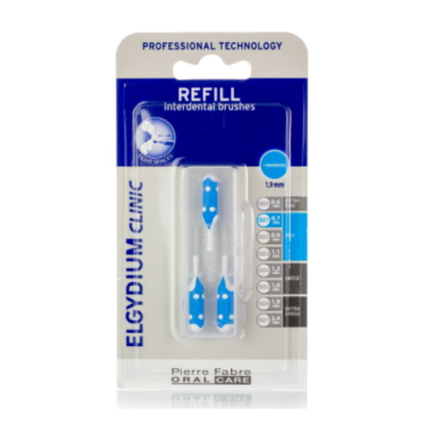 ELGYDIUM - Clinic recharge refill bleu brossettes interdentaires