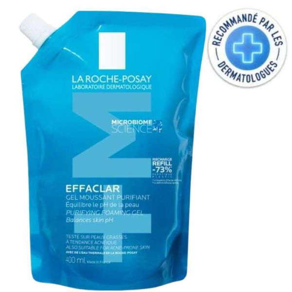 LA ROCHE POSAY - Effaclar gel moussant purifiant recharge 400ml