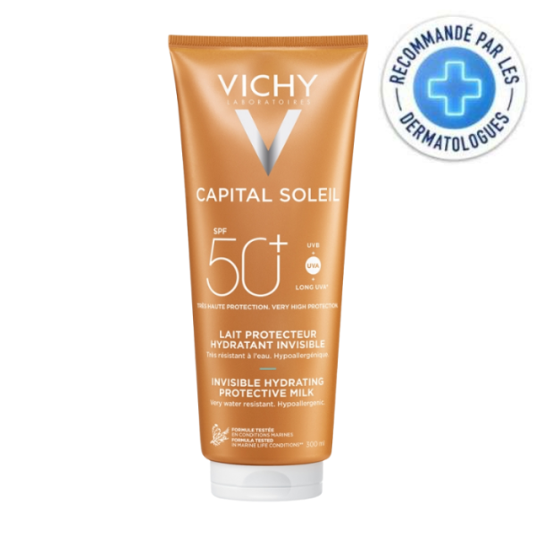 VICHY - Capital soleil lait protecteur hydratant invisible 300 ml spf 50 +