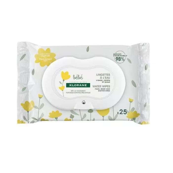 KLORANE - Bebe lingettes nettoyantes douces pack de 25