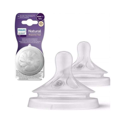 AVENT - Natural tetine response 1mois + debit 3 | UNIKA