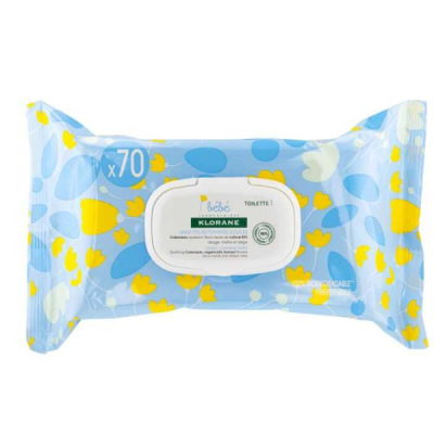 KLORANE - Bebe lingettes nettoyantes pour le change boite de