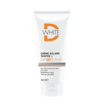 D-WHITE - Creme solaire teinte medium spf 50+ | UNIKA