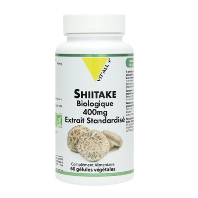 VIT'ALL+ - Shiitake biologique 400 mg 60 gelules | UNIKA