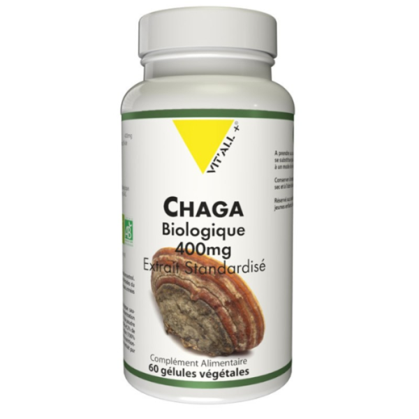 VIT'ALL+ - Chaga biologique 400 mg 60 gelules