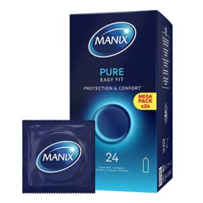 MANIX - Pure easy fit protection et confort 24 preservatifs
