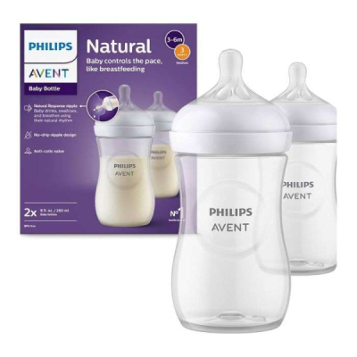 AVENT - Natural response pack 2 biberons 3-6 mois+ 260ml
