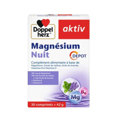DOPPELHERZ - Aktiv magnesium nuit 30 comprimes | UNIKA