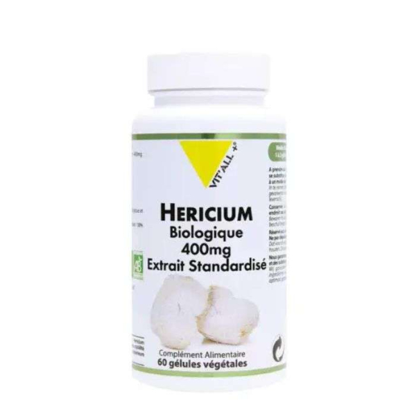 VIT'ALL+ - Hericium biologique extrait standardise 60 gelules vegetales