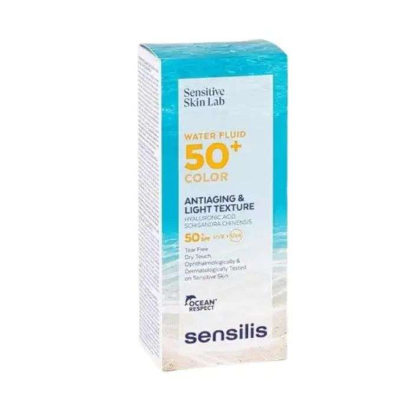 SENSILIS - Skin lab water fluid spf 50+ color anti age texture legere 50 ml