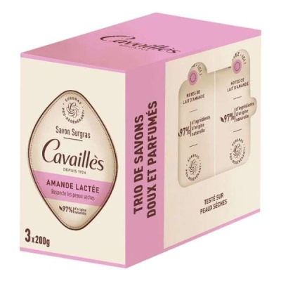 ROGE CAVAILLES - Trio de savons doux et parfumes amande