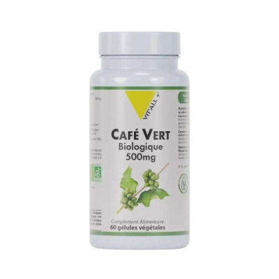 VIT'ALL+ - Cafe vert biologique 500 mg 60 gelules | UNIKA