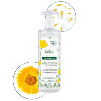 KLORANE - Bebe eau nettoyante au clendula bio 400 ml | UNIKA