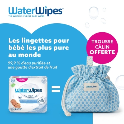 WaterWipes Lingettes Bébé 4x60 - WaterWipes | UNIKA