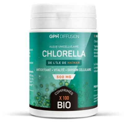 GPH Diffusion Chlorella BIO 500 mg - 100 comprimés | UNIKA