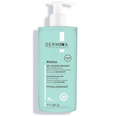 Dermina Atolina Gel Douche Apaisant 1L | UNIKA