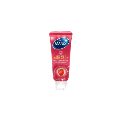 Manix Gel de Massage Gourmand Fraise 200ml | UNIKA