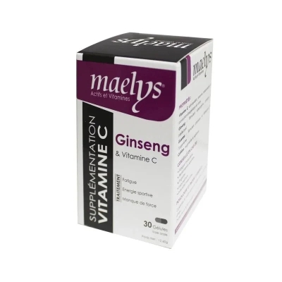 Maelys Ginseng et Vitamine C - 30 Gélules | UNIKA