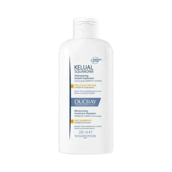 DUCRAY - Kelual squanorm shampooing traitant hydratant pellicules seches 200 ml