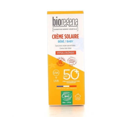 Bioregena Crème Solaire Bébé Bio SPF50+ 40ml | UNIKA